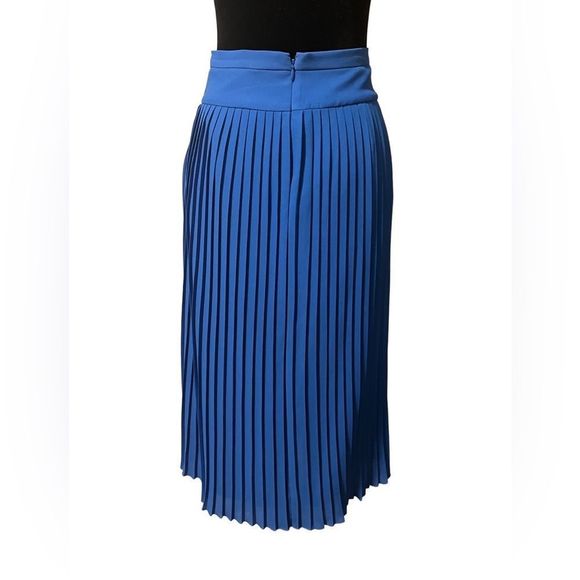 J. Crew Blue Pleated A-Line Midi-Skirt size 0. NWOT. - Picture 3 of 5